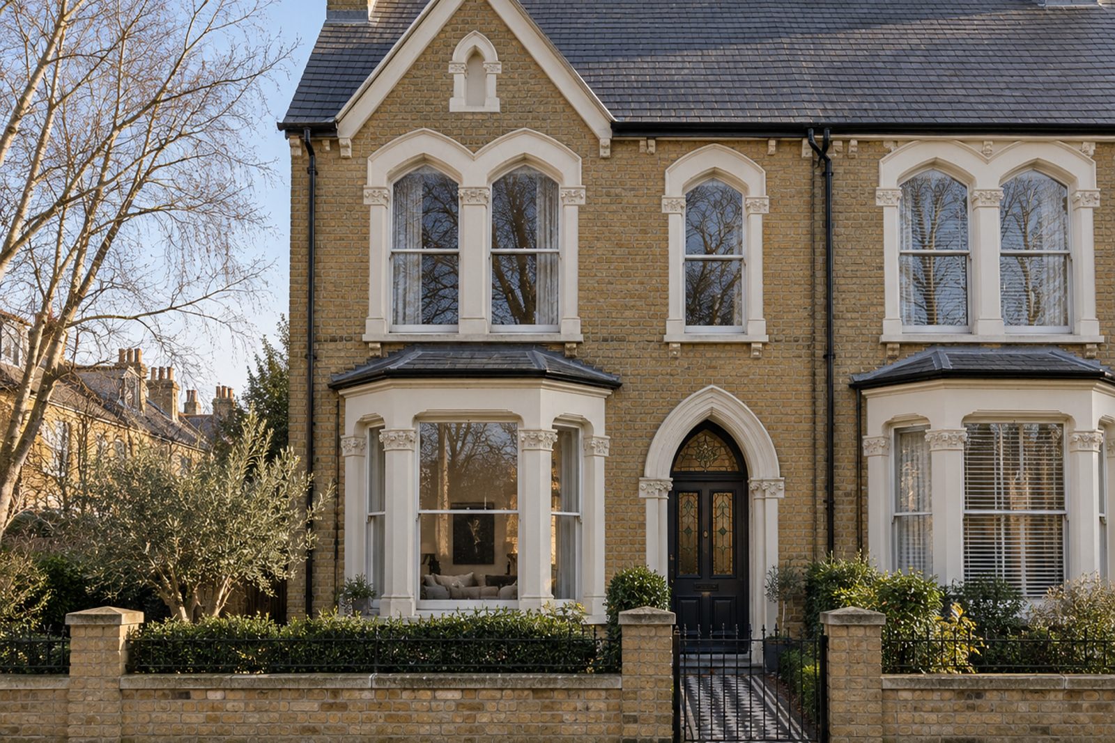 Front exterior, eye-level view of the front elevation - 5-bedroom semi-detached house in Wandsworth