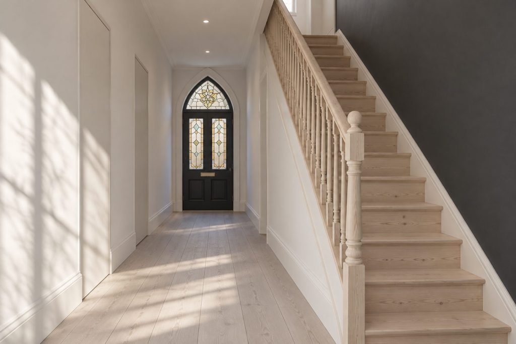 Hall, wide view from the doorway - 5-bedroom semi-detached house in Wandsworth