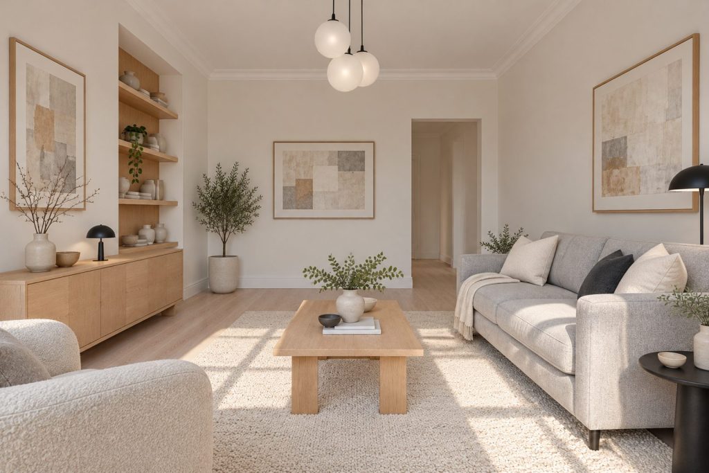 Sitting room, view from the opposite corner - 2-bedroom flat in Fulham