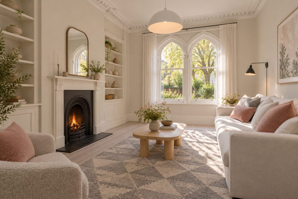 Sitting room, view from the opposite corner - 2-bedroom cottage in Fulham
