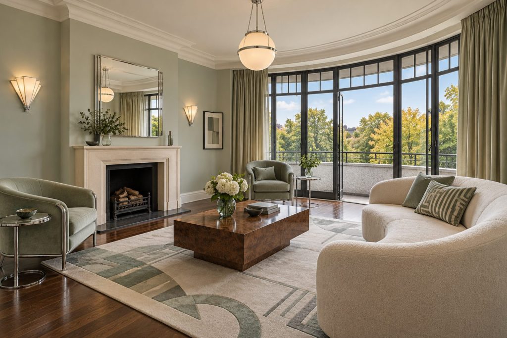 Sitting room, wide view from the doorway - 2-bedroom flat in Wandsworth