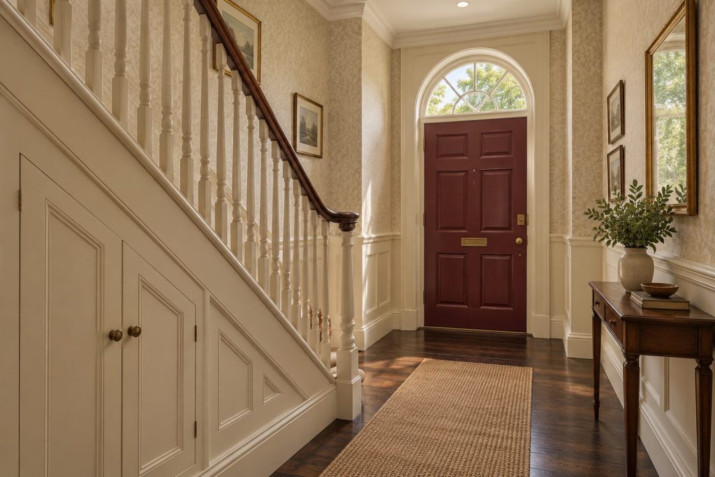Hall, wide view from the doorway - 5-bedroom town house in Battersea