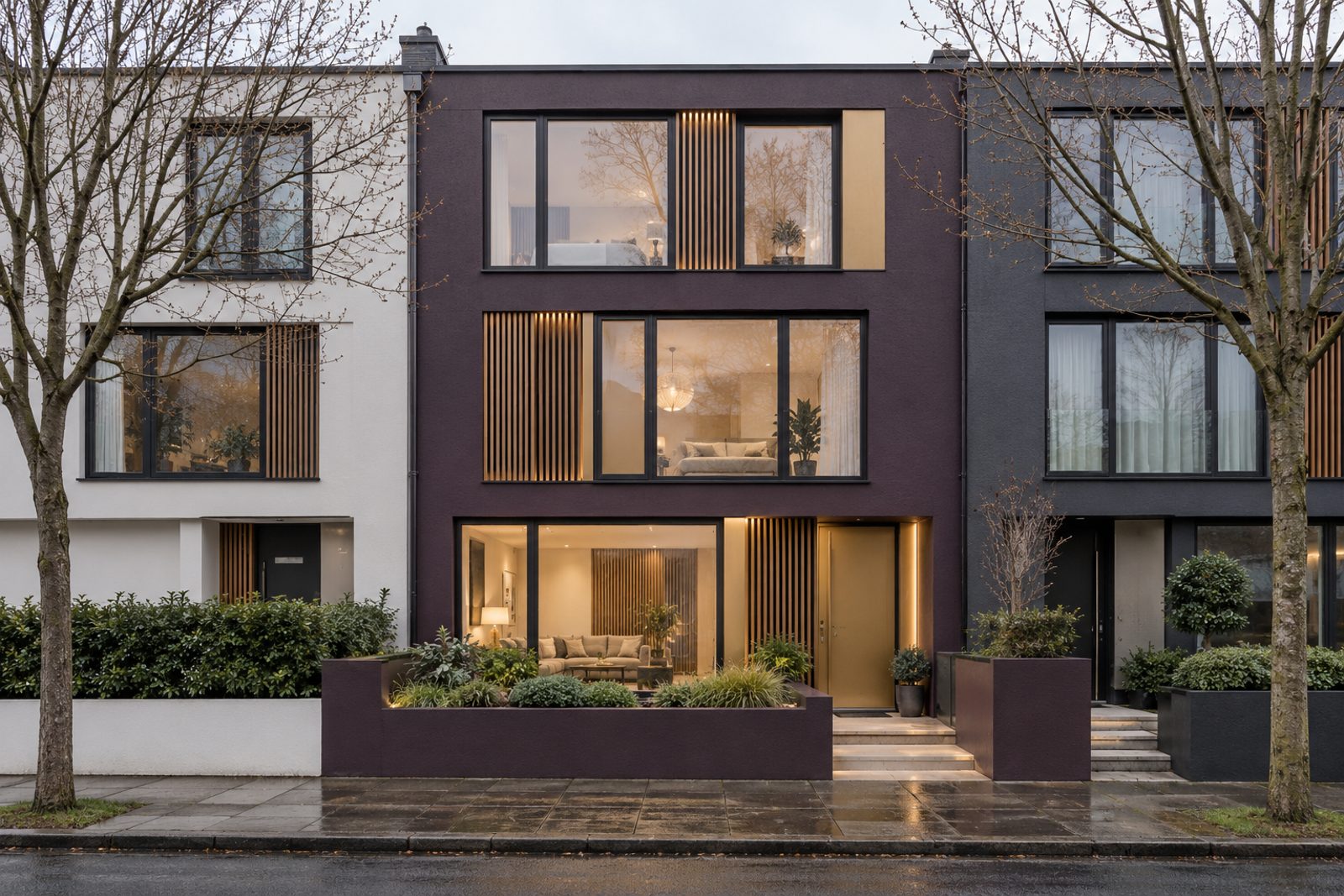 Front exterior, eye-level view of the front elevation - 5-bedroom terraced house in Clapham