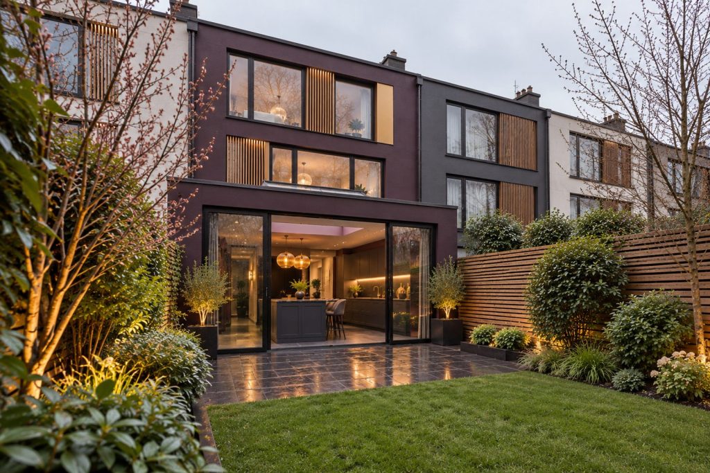 Rear garden, the garden looking back toward the house - 5-bedroom terraced house in Clapham