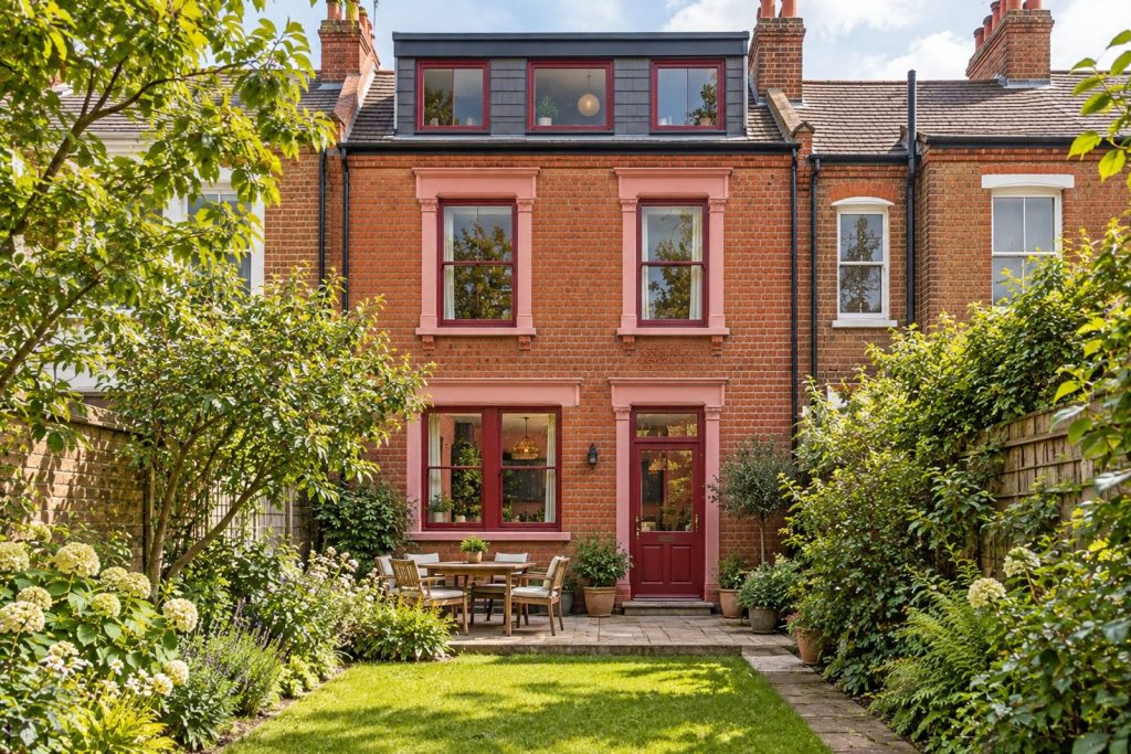 Rear garden, rear elevation seen from the garden - 4-bedroom terraced house in Tooting