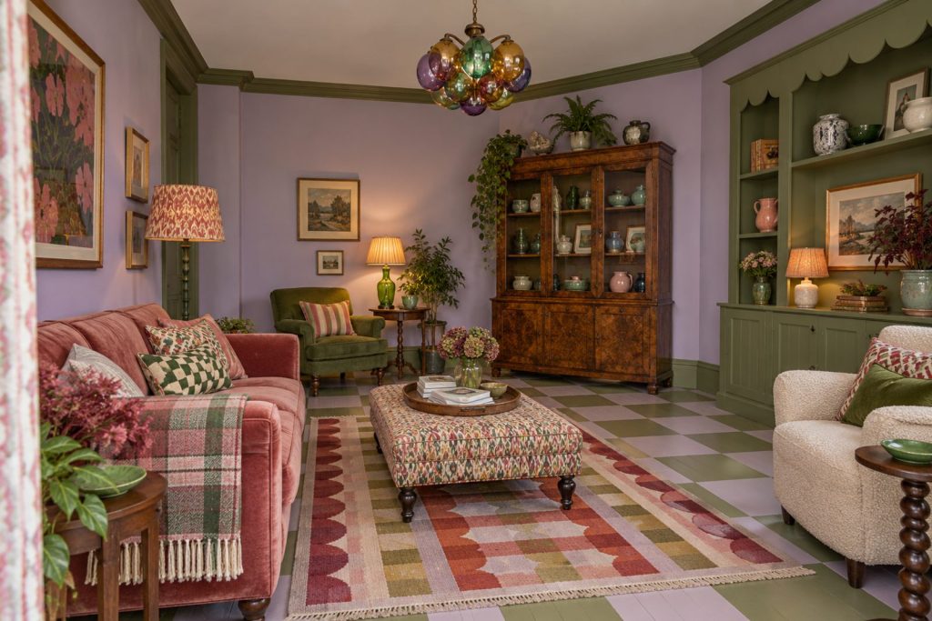 Sitting room, wide view from the doorway - 3-bedroom flat in Putney