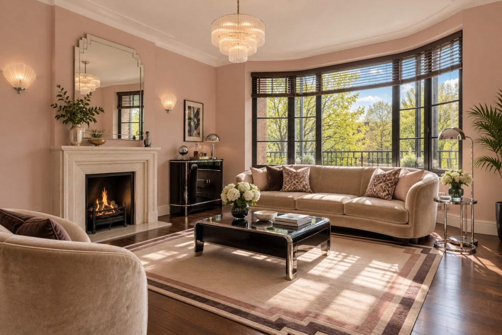 Sitting room, wide view from the doorway - 3-bedroom flat in Balham