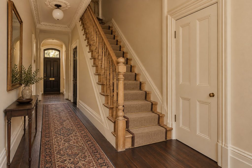 Hall, wide view from the doorway - 4-bedroom town house in Earlsfield