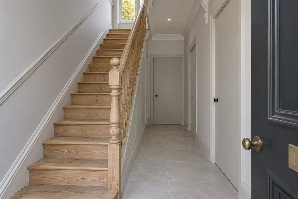 Hall, wide view from the doorway - 5-bedroom terraced house in Putney