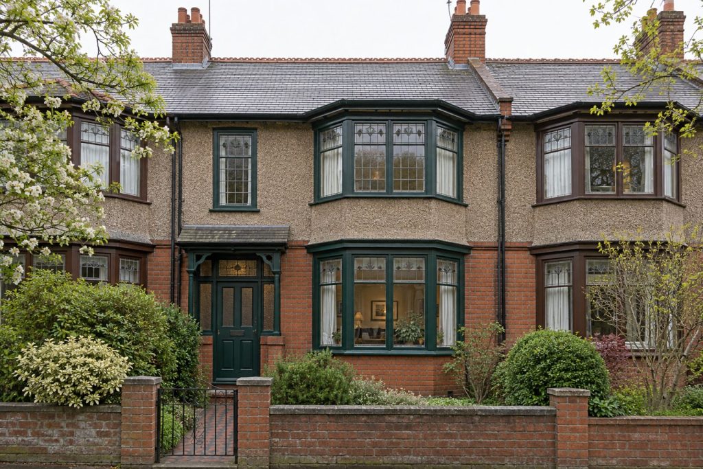 Front exterior, eye-level view of the front elevation - 5-bedroom terraced house in Clapham