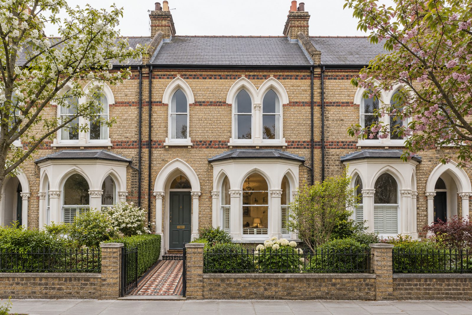 Front exterior, eye-level view of the front elevation - 5-bedroom terraced house in Wandsworth