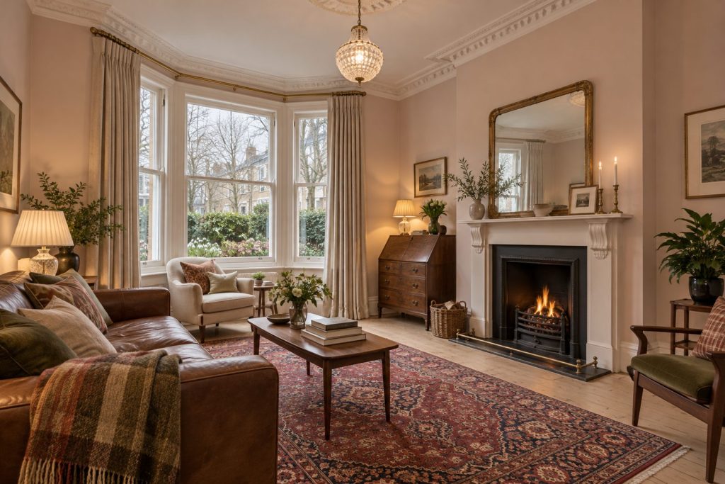 Sitting room, wide view from the doorway - 4-bedroom terraced house in Balham