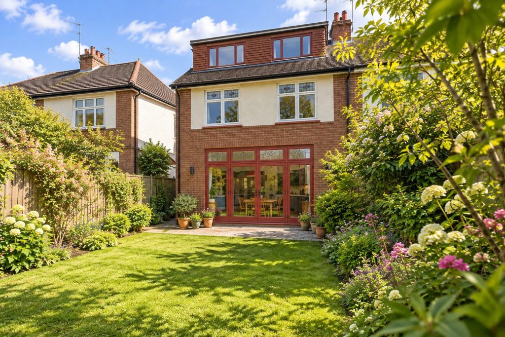 Rear garden, the garden looking back toward the house - 5-bedroom semi-detached house in Wandsworth