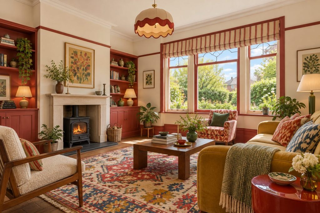 Sitting room, wide view from the doorway - 5-bedroom semi-detached house in Wandsworth