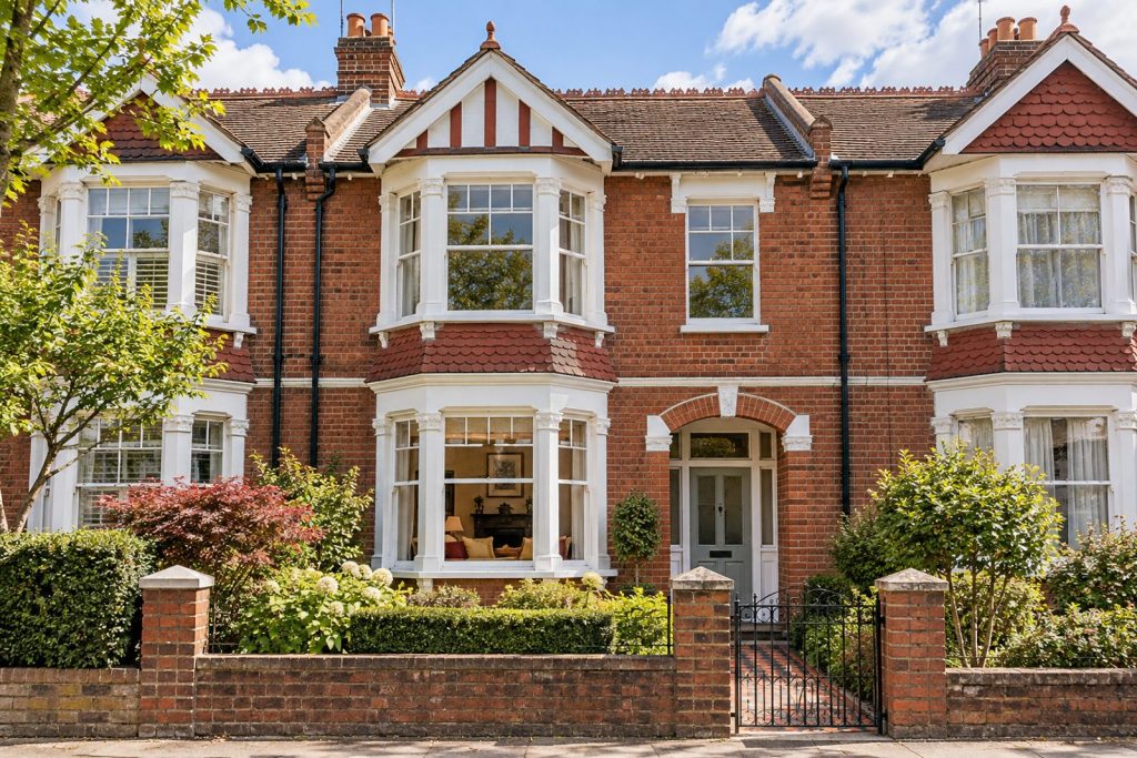 Front exterior, eye-level view of the front elevation - 3-bedroom terraced house in Putney