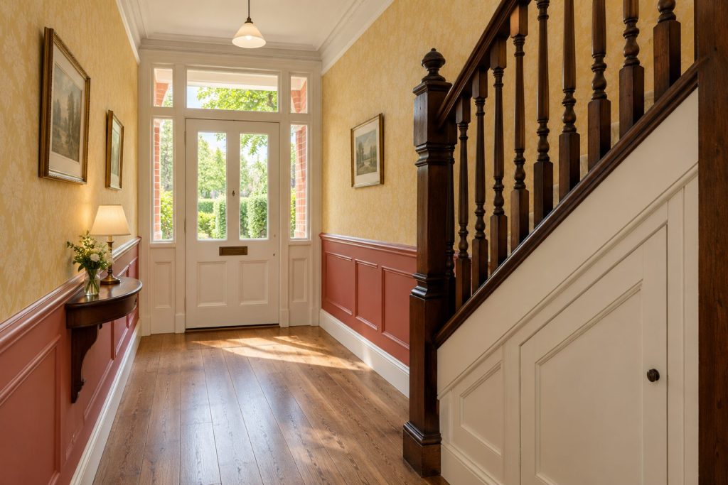Hall, wide view from the doorway - 3-bedroom terraced house in Putney
