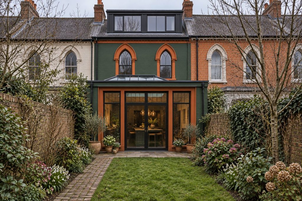 Rear garden, rear elevation seen from the garden - 4-bedroom terraced house in Clapham