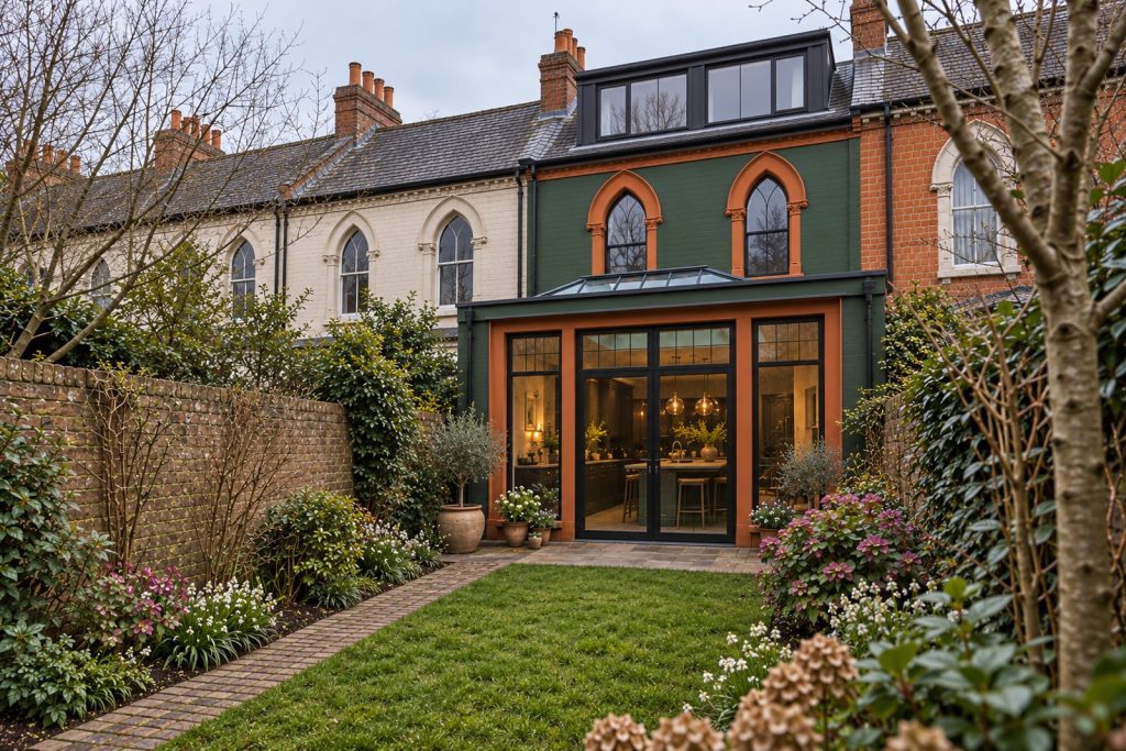 Rear garden, the garden looking back toward the house - 4-bedroom terraced house in Clapham