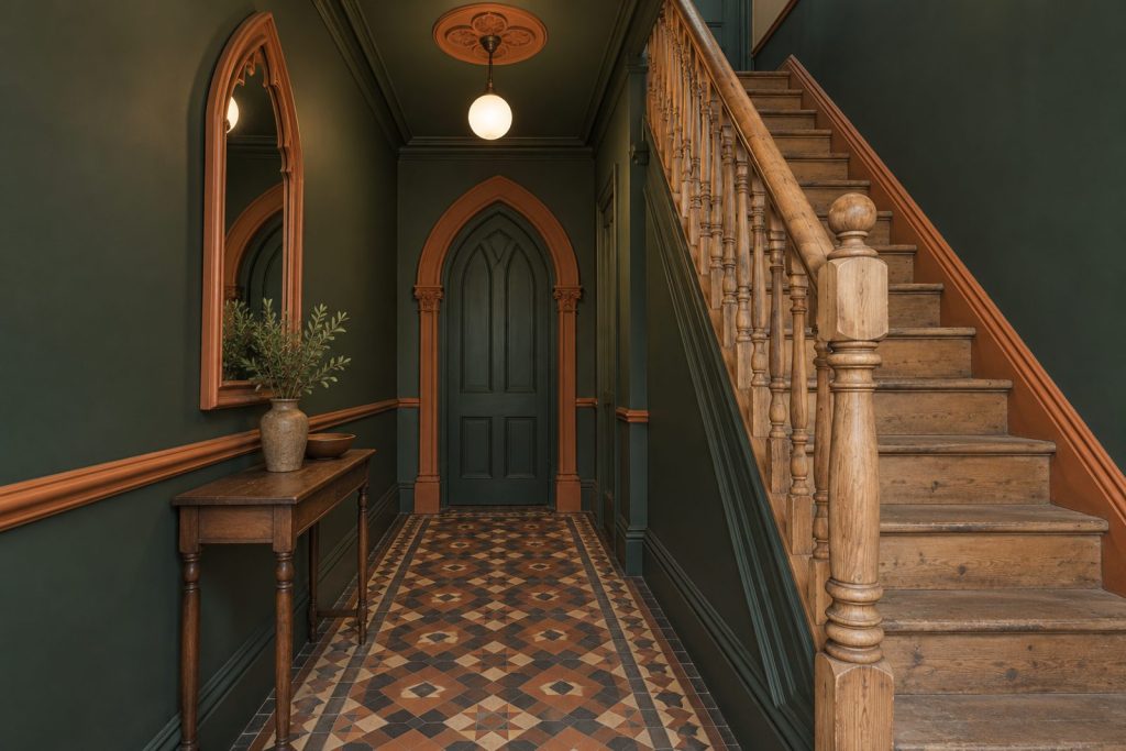 Hall, wide view from the doorway - 4-bedroom terraced house in Clapham