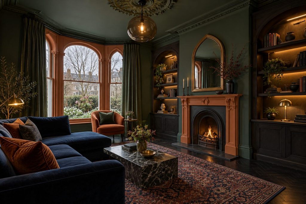 Sitting room, wide view from the doorway - 4-bedroom terraced house in Clapham