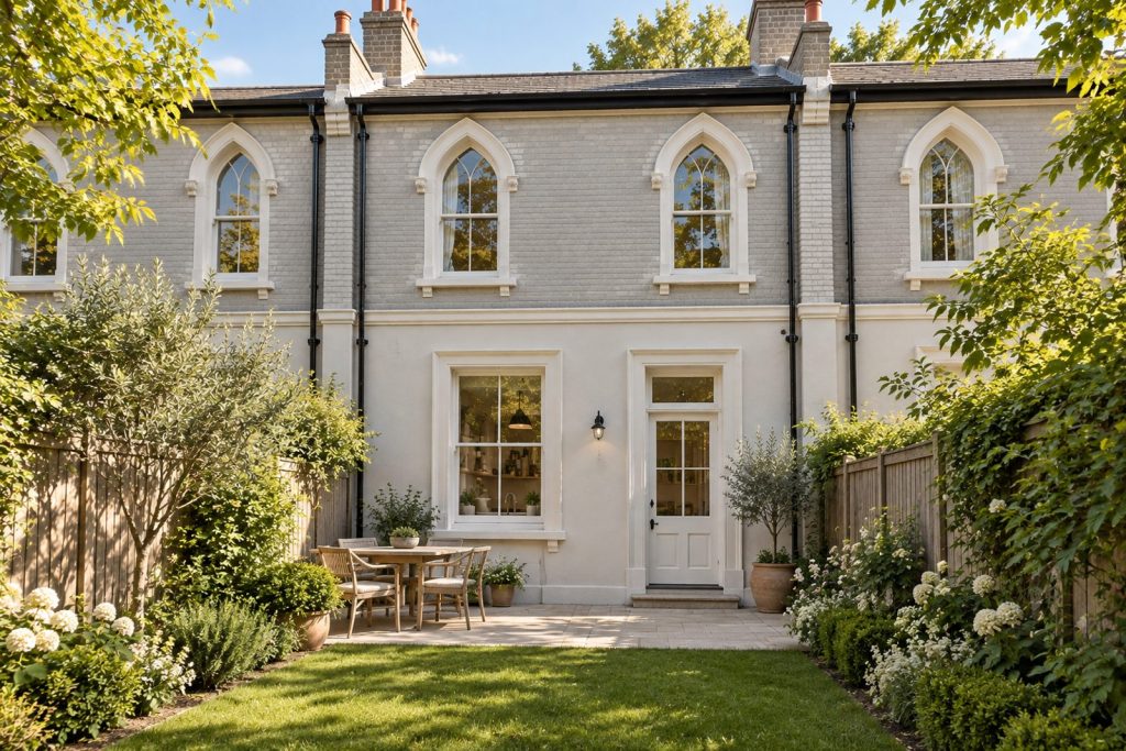 Rear garden, rear elevation seen from the garden - 3-bedroom cottage in Clapham