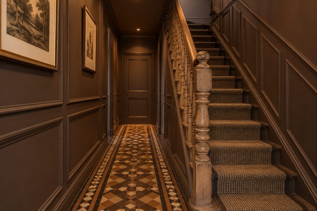 Hall, wide view from the doorway - 5-bedroom terraced house in Streatham