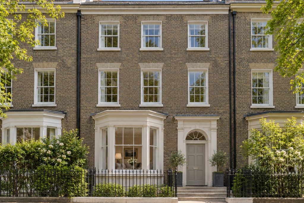 Front exterior, eye-level view of the front elevation - 5-bedroom town house in Wandsworth