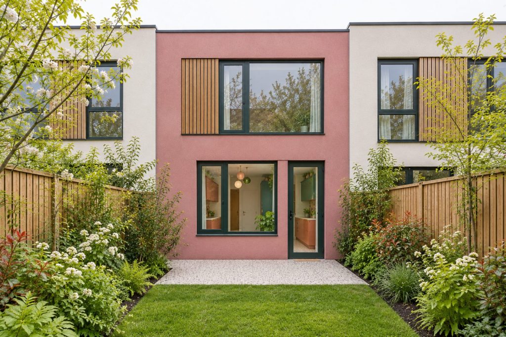 Rear garden, rear elevation seen from the garden - 3-bedroom terraced house in Fulham