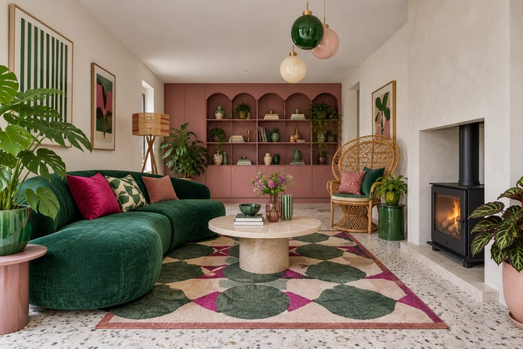 Living room, wide view from the doorway - 3-bedroom terraced house in Fulham