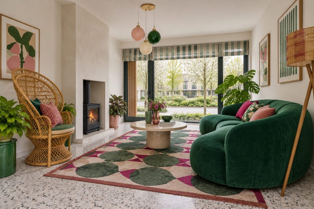 Living room, view from the opposite corner - 3-bedroom terraced house in Fulham