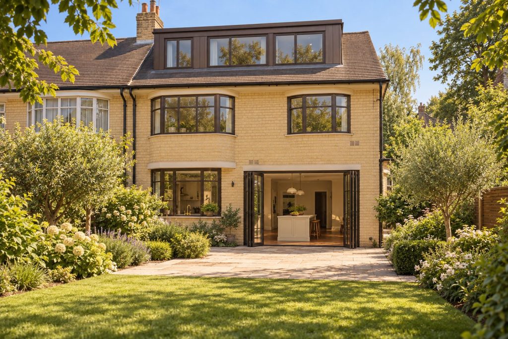 Rear garden, rear elevation seen from the garden - 5-bedroom semi-detached house in Wandsworth