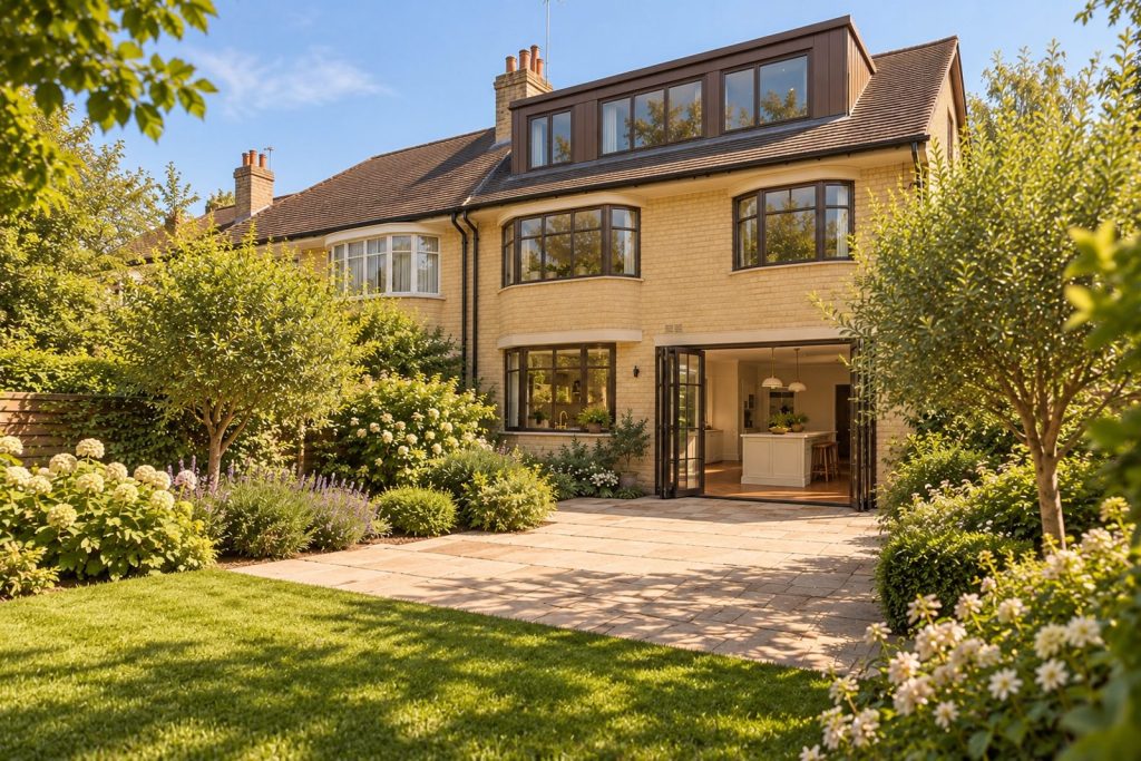 Rear garden, the garden looking back toward the house - 5-bedroom semi-detached house in Wandsworth