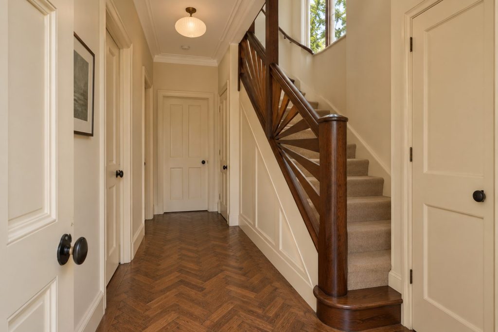 Hall, wide view from the doorway - 5-bedroom semi-detached house in Wandsworth
