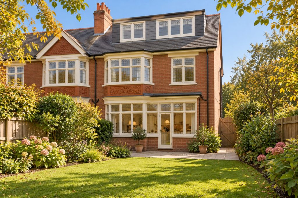 Rear garden, rear elevation seen from the garden - 4-bedroom semi-detached house in Battersea