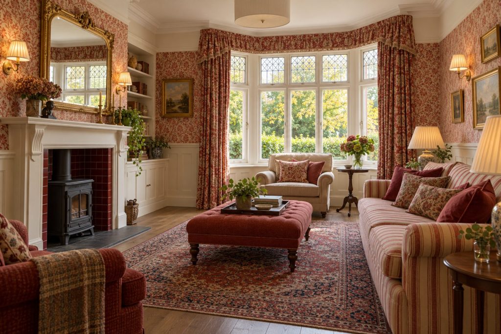 Sitting room, wide view from the doorway - 4-bedroom semi-detached house in Battersea