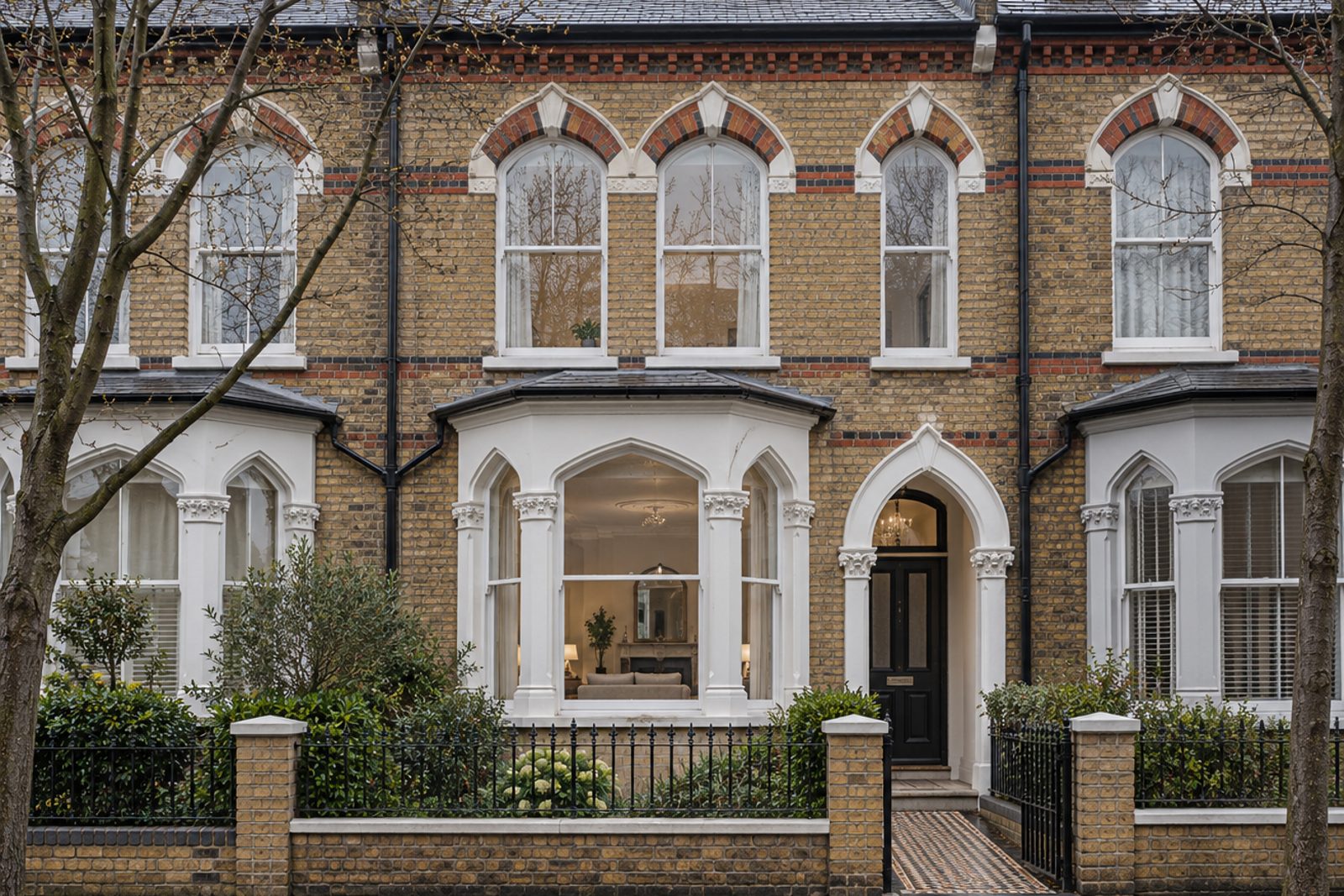 Front exterior, eye-level view of the front elevation - 3-bedroom terraced house in Tooting