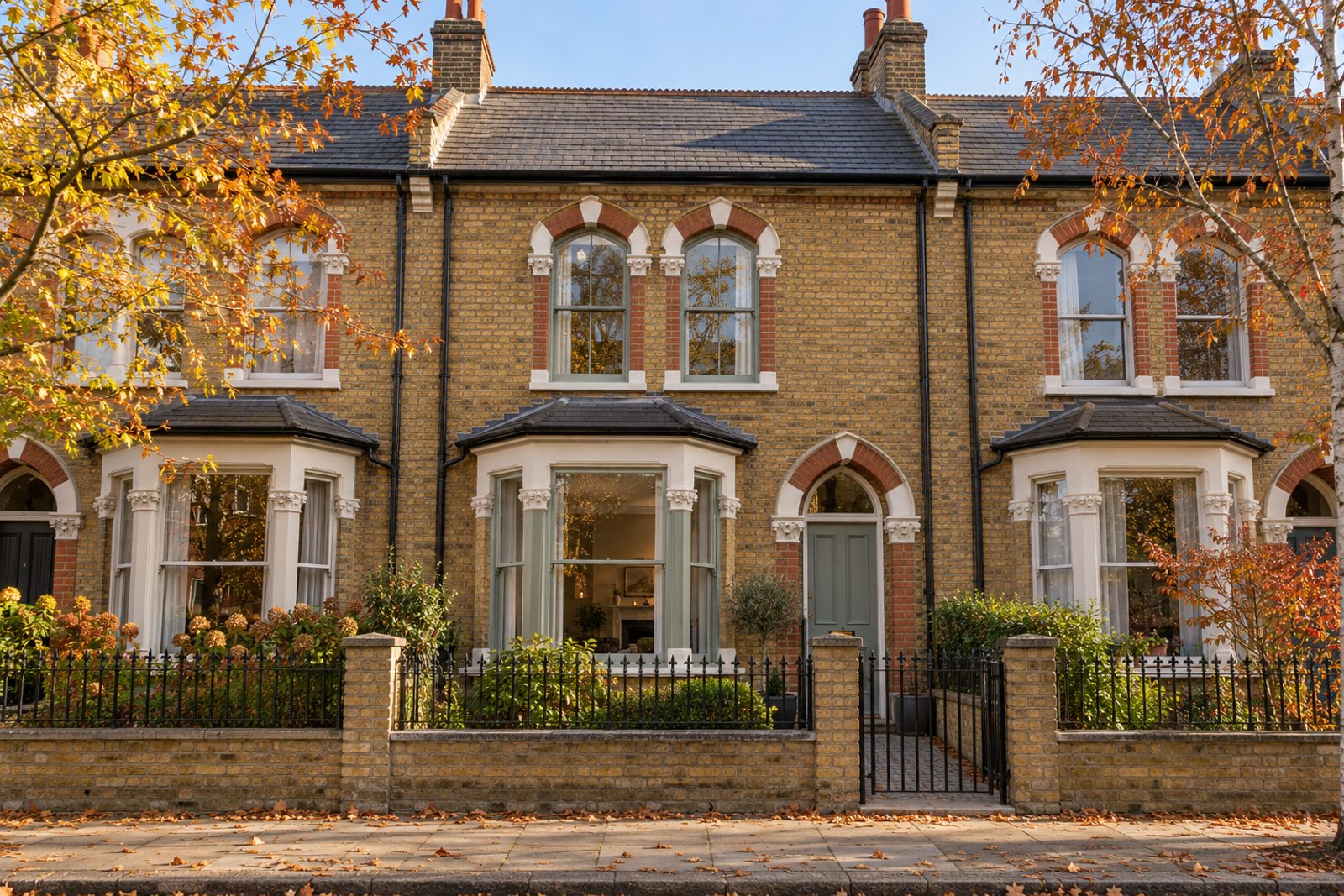 Front exterior, eye-level view of the front elevation - 5-bedroom terraced house in Putney