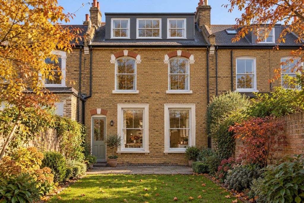 Rear garden, rear elevation seen from the garden - 5-bedroom terraced house in Putney