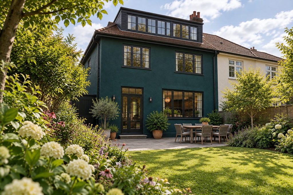 Rear garden, the garden looking back toward the house - 4-bedroom semi-detached house in Streatham