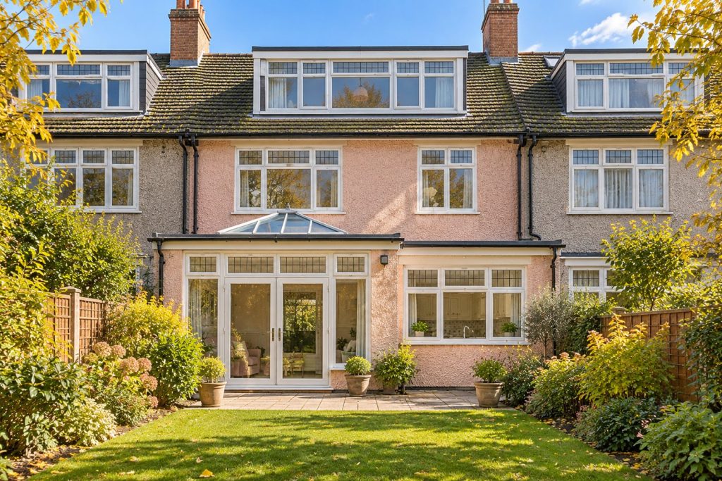 Rear garden, rear elevation seen from the garden - 4-bedroom terraced house in Earlsfield