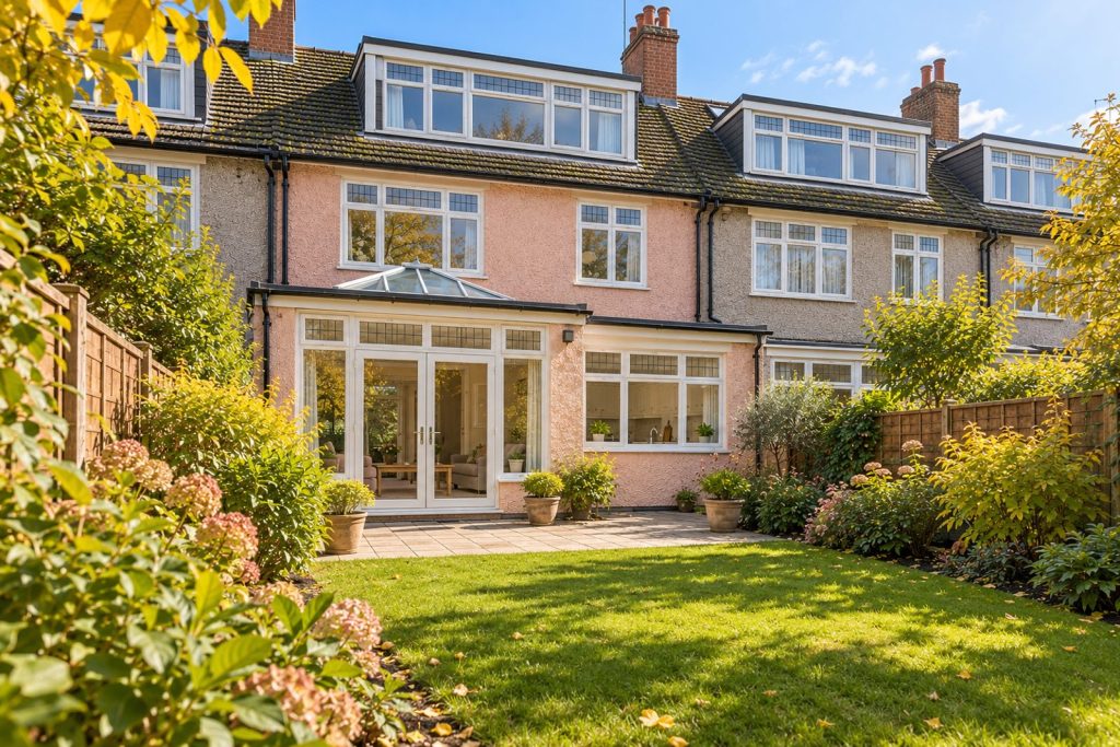 Rear garden, the garden looking back toward the house - 4-bedroom terraced house in Earlsfield