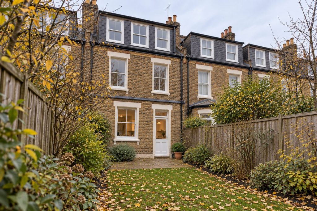 Rear garden, the garden looking back toward the house - 5-bedroom terraced house in Tooting