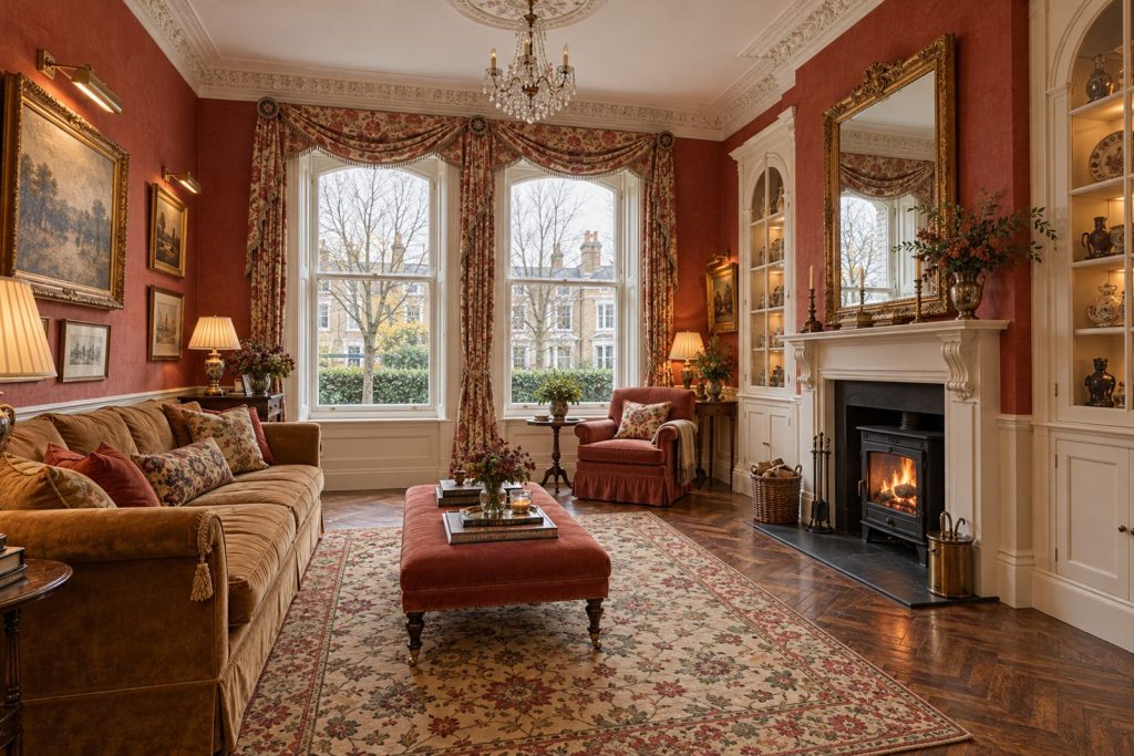 Sitting room, wide view from the doorway - 2-bedroom cottage in Clapham