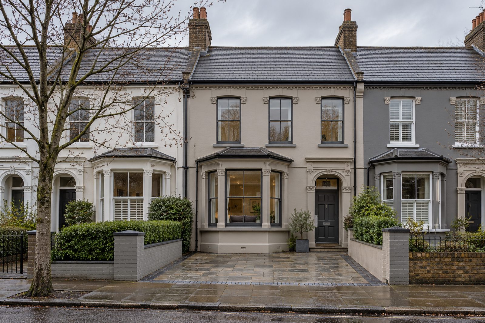 Front exterior, eye-level view of the front elevation - 5-bedroom terraced house in Balham