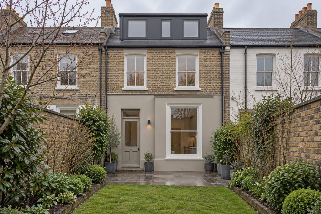 Rear garden, rear elevation seen from the garden - 5-bedroom terraced house in Balham