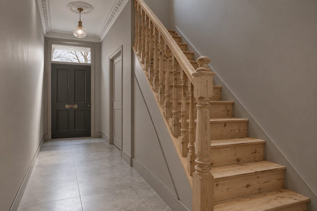 Hall, wide view from the doorway - 5-bedroom terraced house in Balham