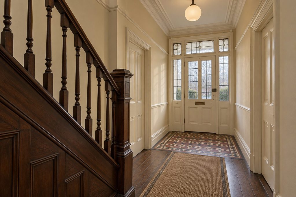 Hall, wide view from the doorway - 3-bedroom terraced house in Southfields
