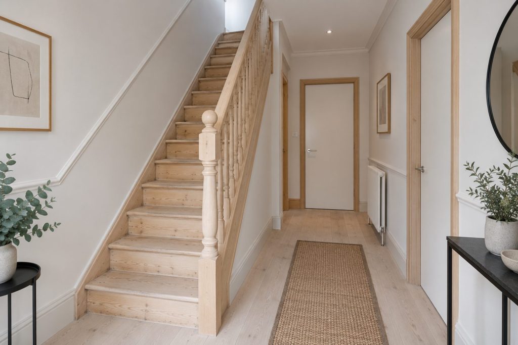 Hall, wide view from the doorway - 4-bedroom town house in Putney