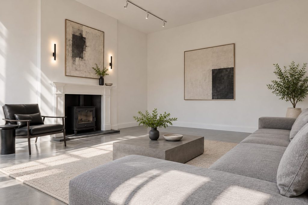 Sitting room, view from the opposite corner - 3-bedroom flat in Battersea