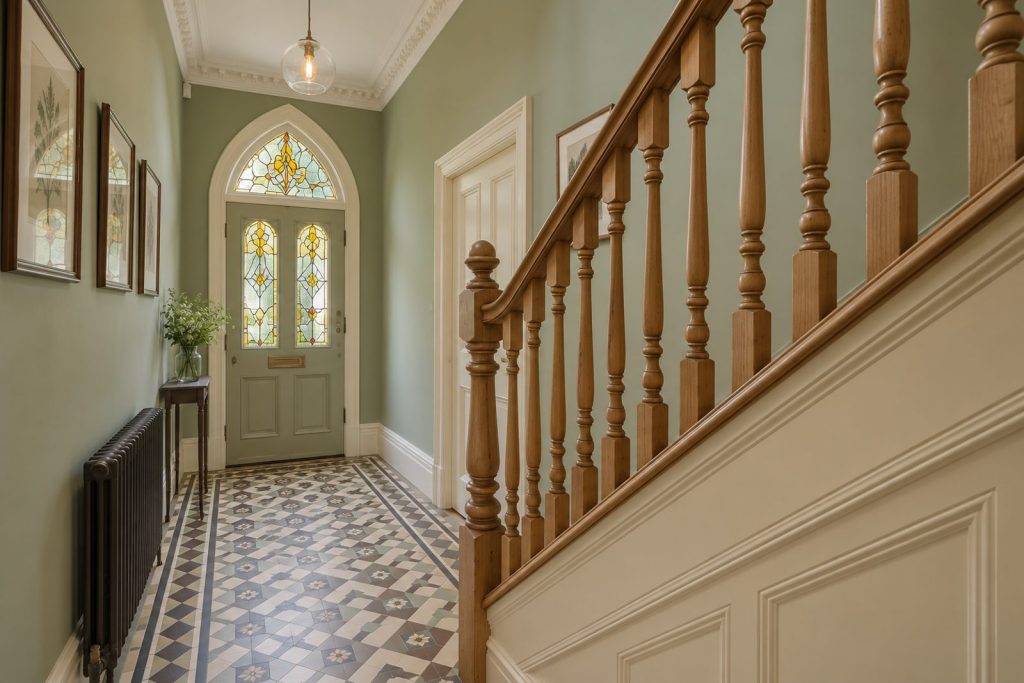 Hall, wide view from the doorway - 3-bedroom terraced house in Fulham